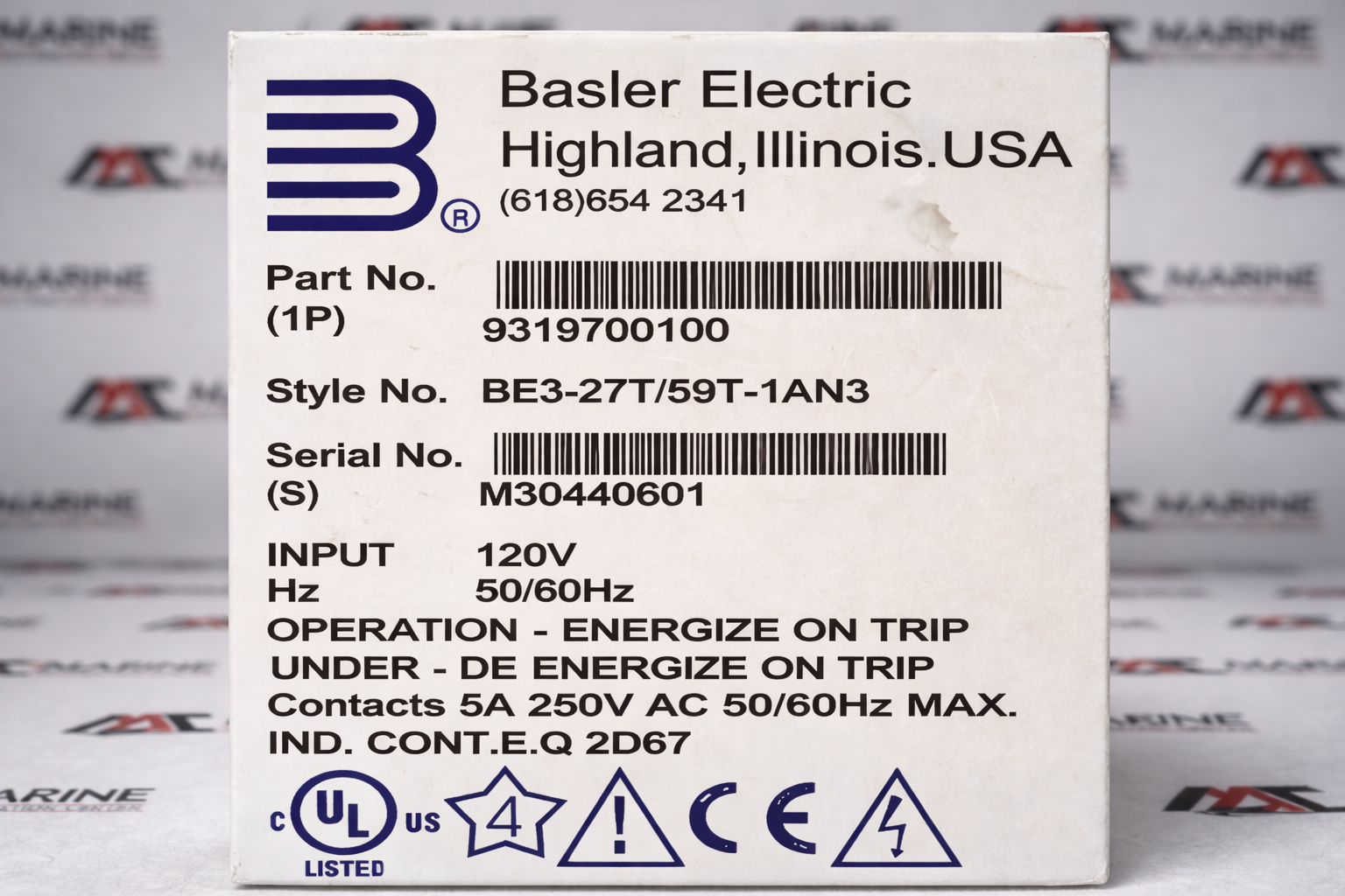 Basler Electric Be3-27t/59t-1a1n3 Over/Under Voltage Relay