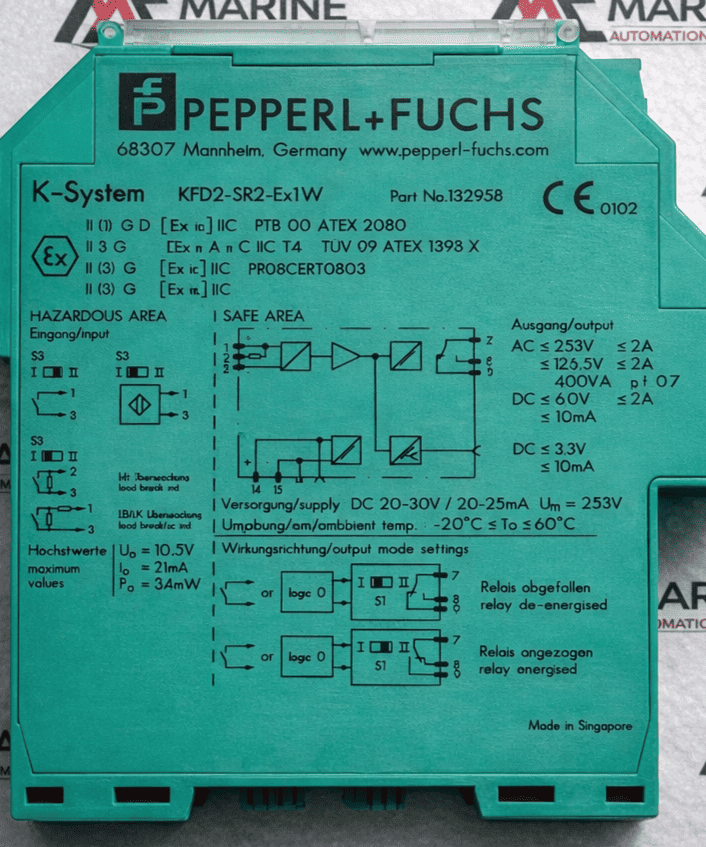 Pepperl+Fuchs Kfd2-sr2-ex1.W  Switch Amplifier 132958 thumbnail