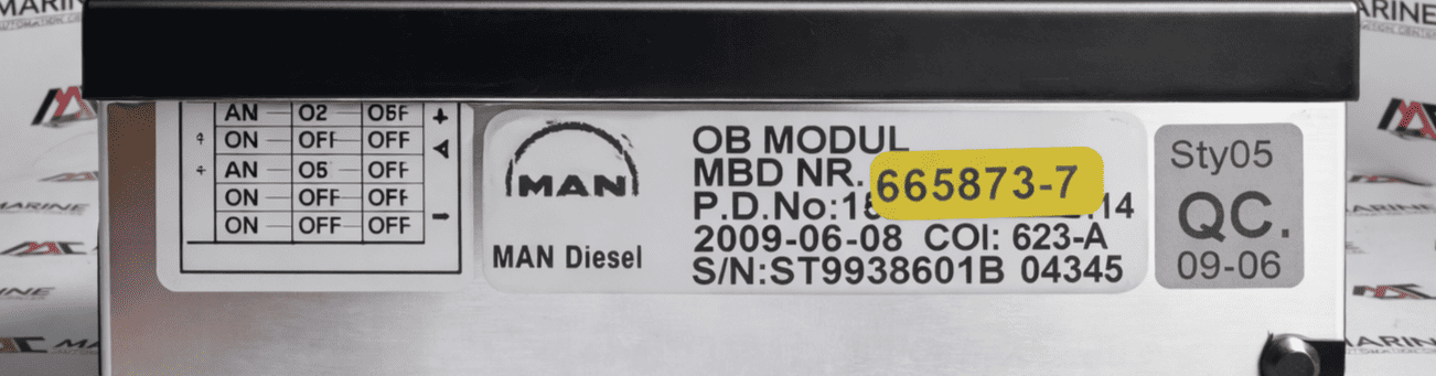 Man B&w 1665873-7 Operation Box Module Processing Interface thumbnail