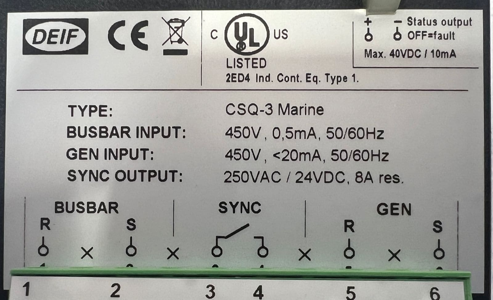 Deif Csq-3 Marine Synchronising Relay thumbnail