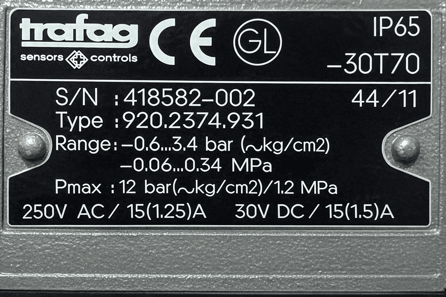 Trafag 920.2374.931 Pressure Switch 12Bar thumbnail