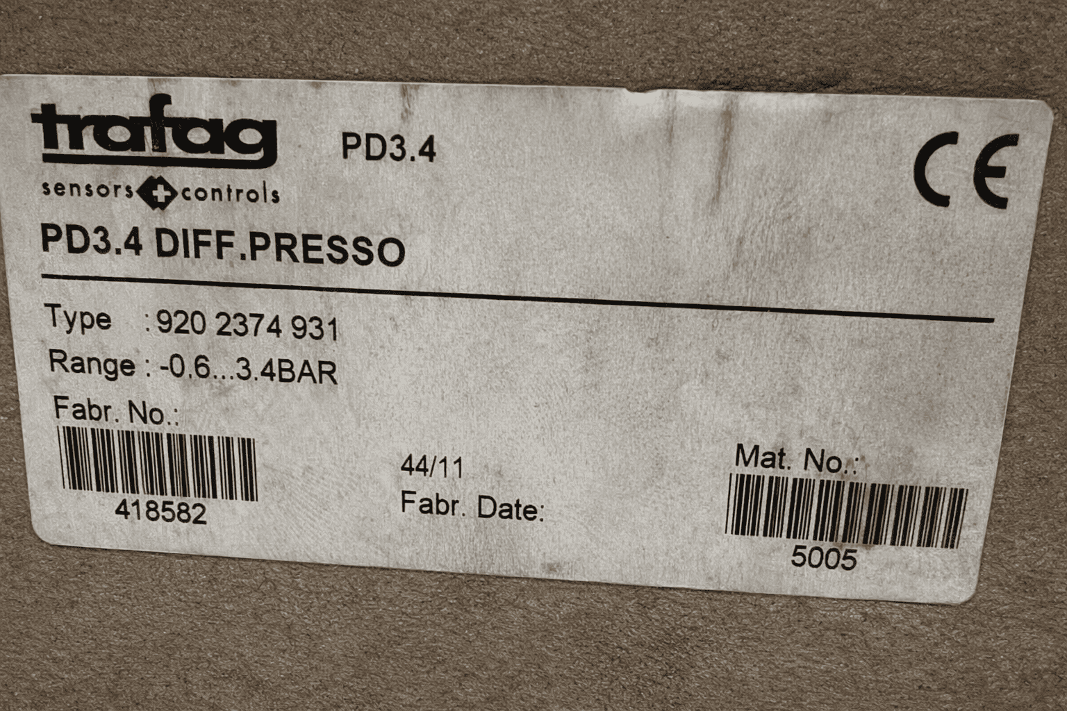 Trafag 920.2374.931 Pressure Switch 12Bar thumbnail