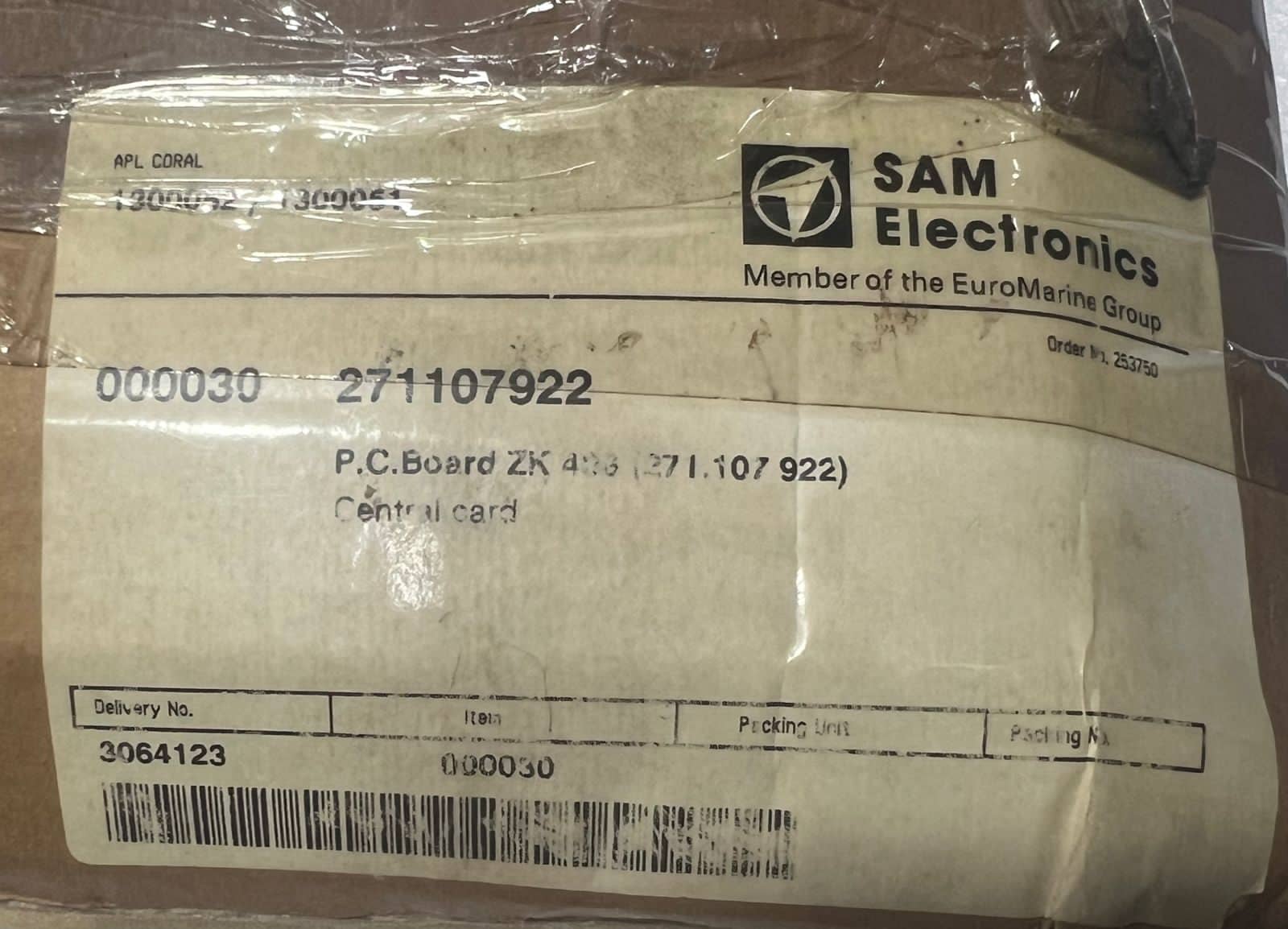 Sam Electronics Zk 408 PCB Central Card thumbnail