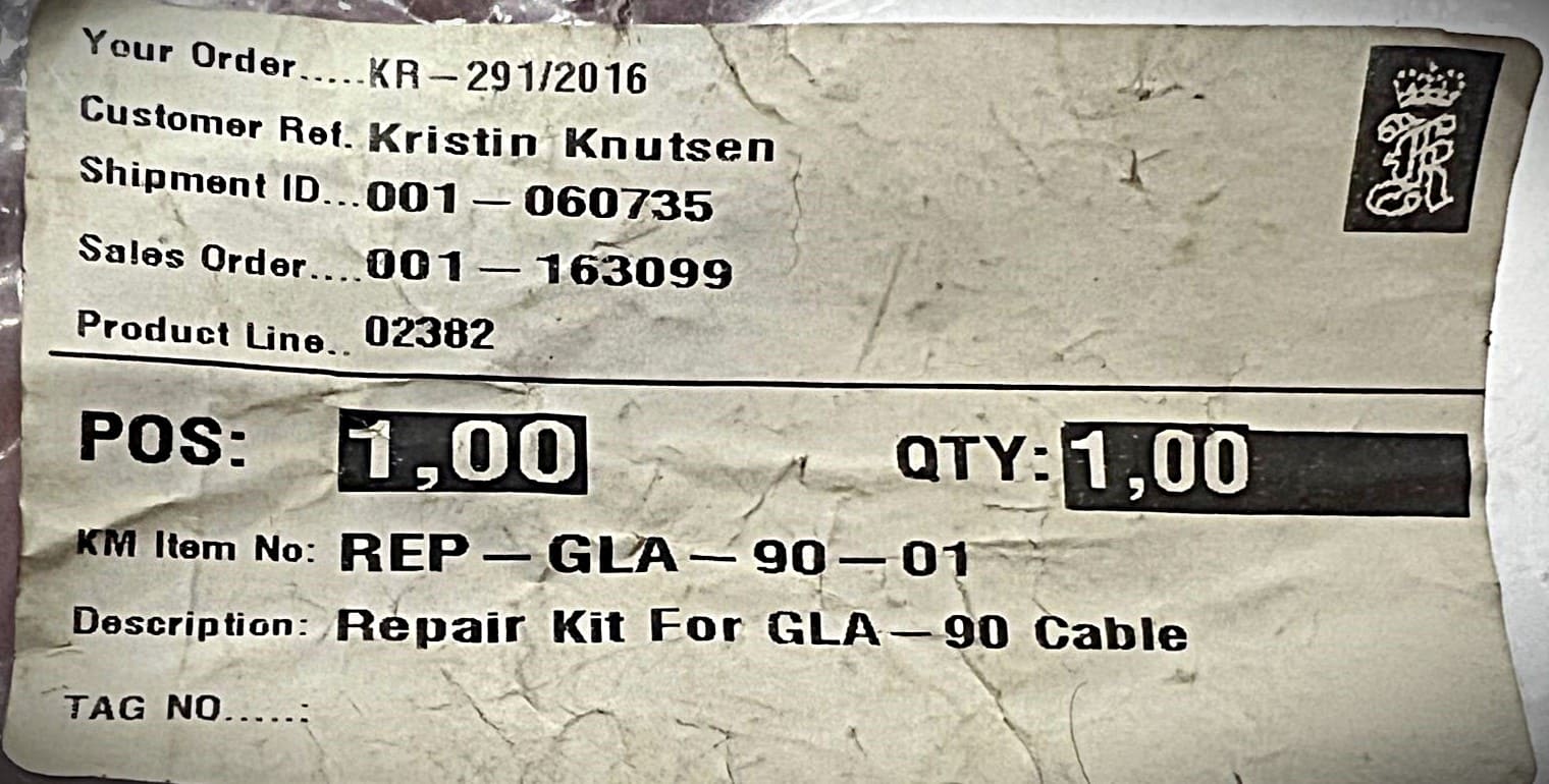 Kongsberg Rep-gla-90-01 Cable Repair Kit thumbnail