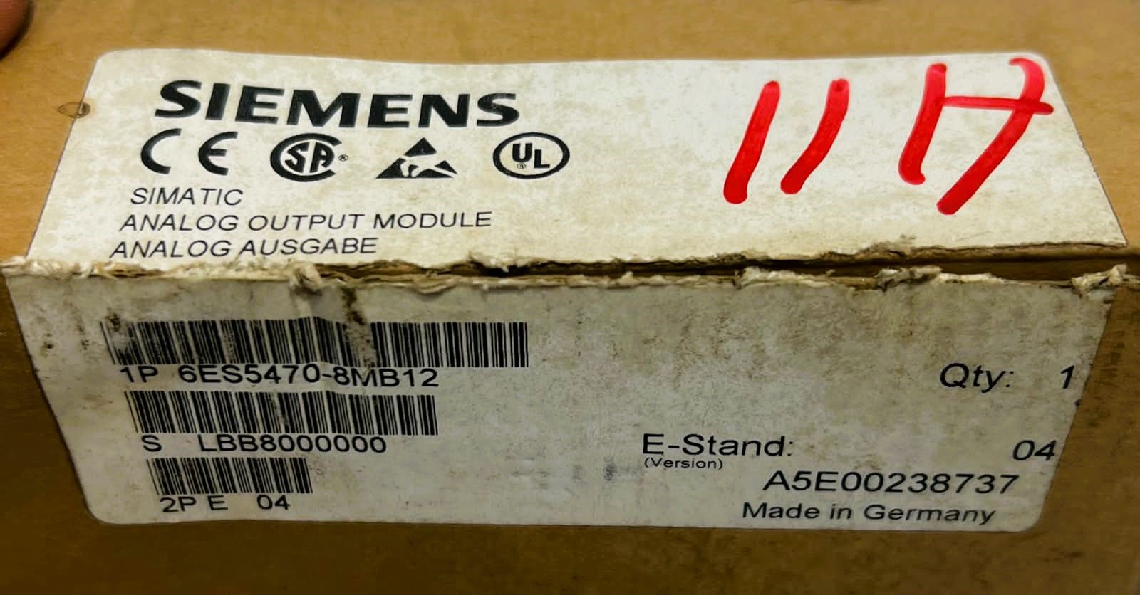 Siemens 6es54708mb12 Analog Output Module Simatic s5 thumbnail