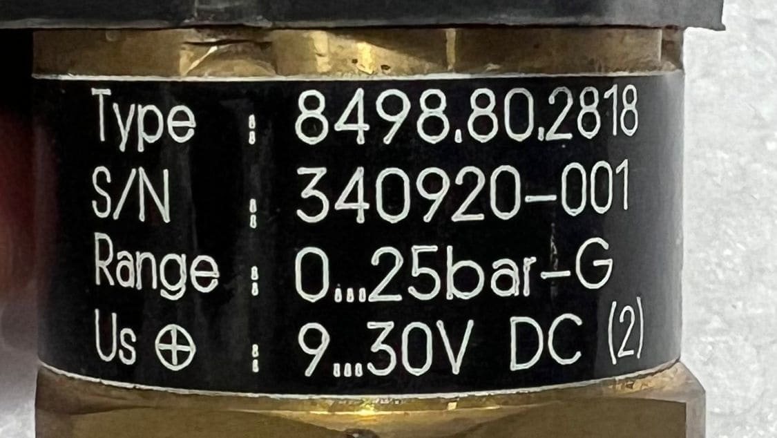 Trafag 8498.80.2818 Pressure Transmitter thumbnail
