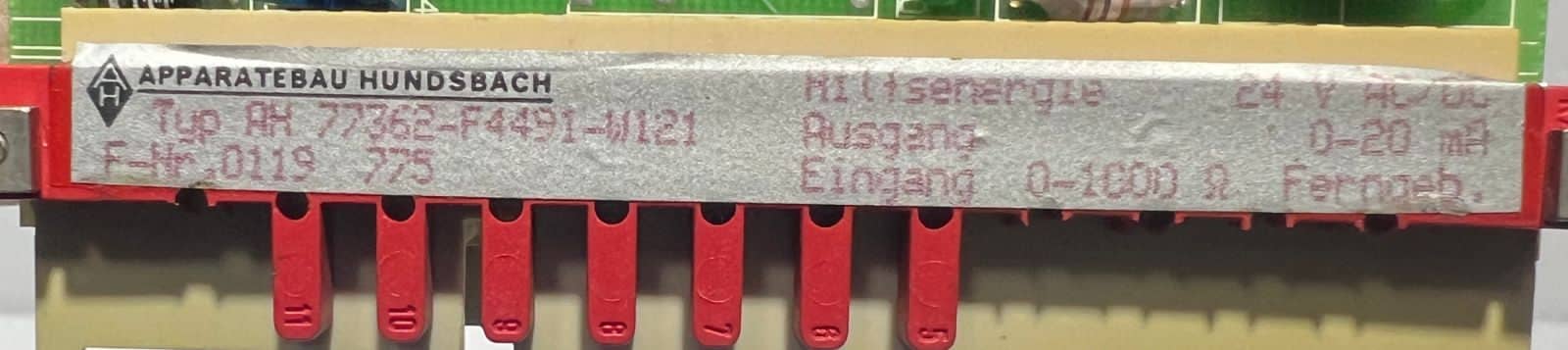 Apparatebau Hundsbach Ah 77362-F4491-w121 Printed Circuit Board Ah77362 thumbnail