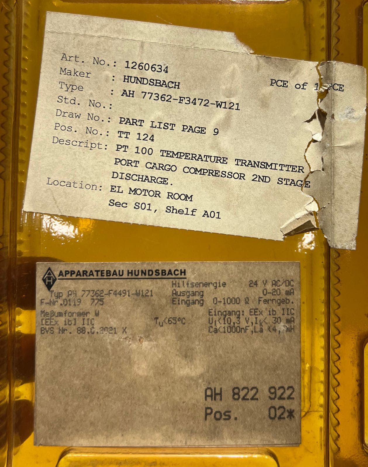 Apparatebau Hundsbach Ah 77362-F4491-w121 Printed Circuit Board Ah77362 thumbnail