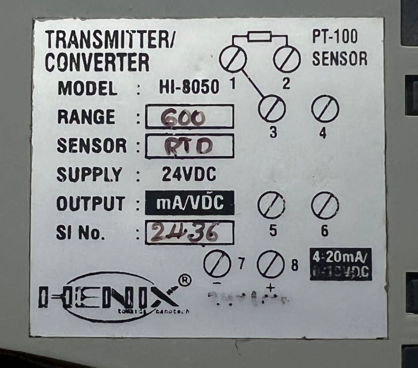 Henix H1-8050 Converter PT-100 Sensor thumbnail