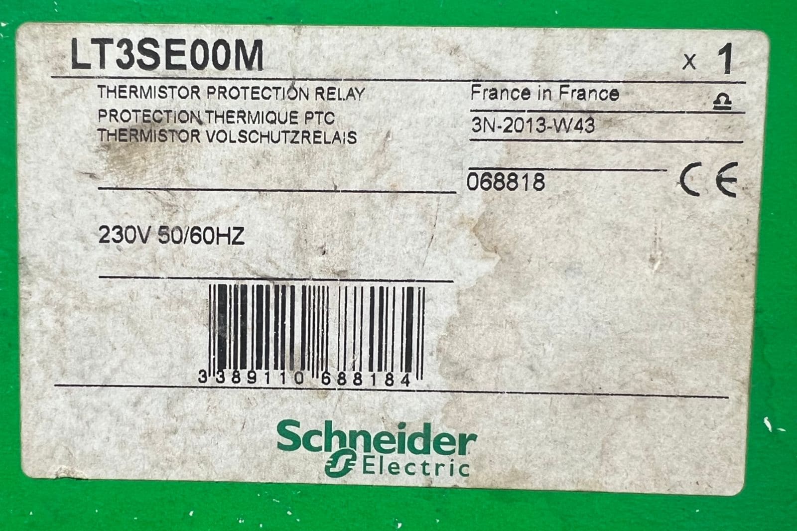 Schneider Electric LT3 SE00M Thermal Protection Relay 068818 thumbnail