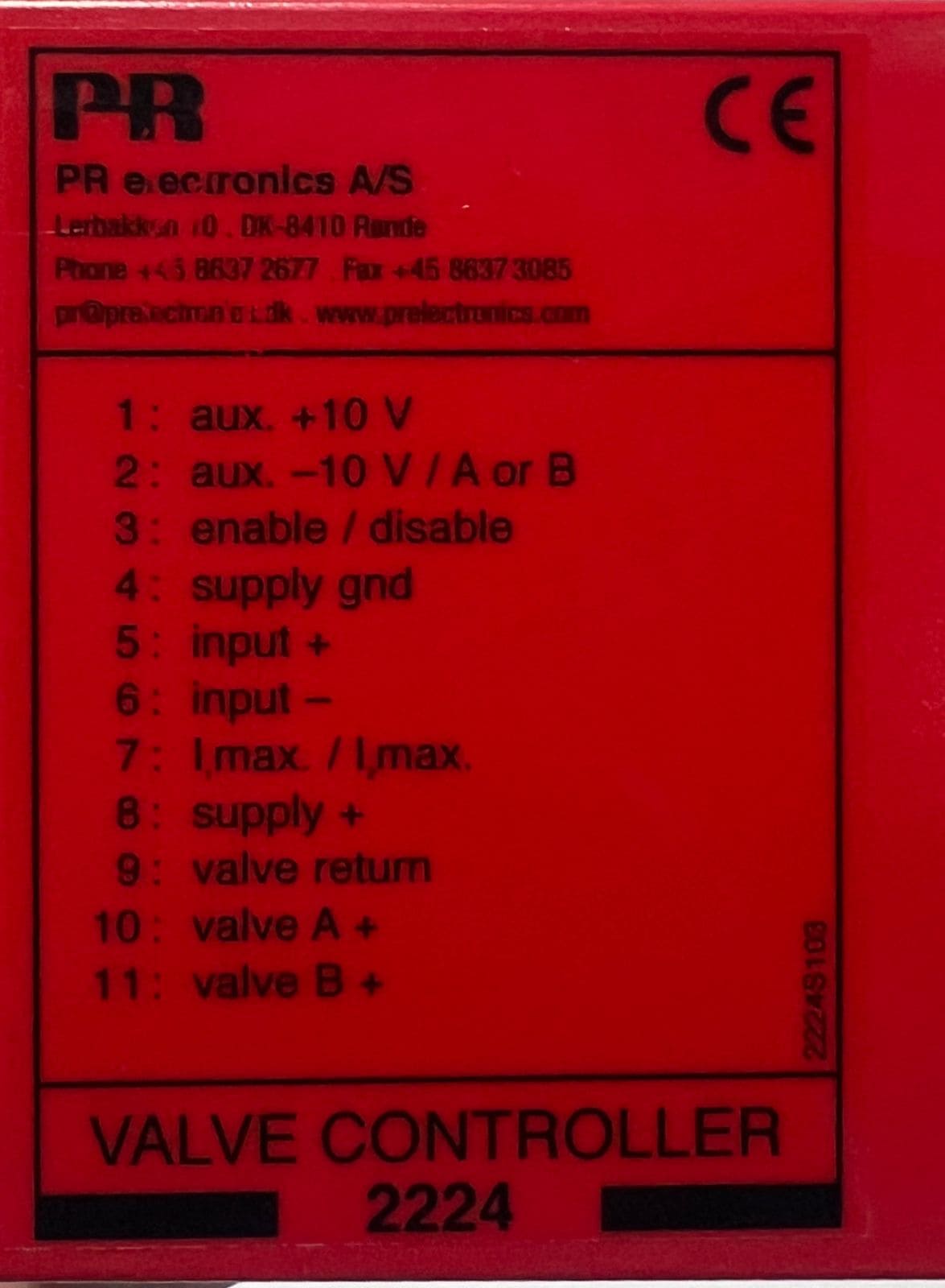 PR ELECTRONICS 2224X2B VALVE CONTROLLER 2224S103 thumbnail