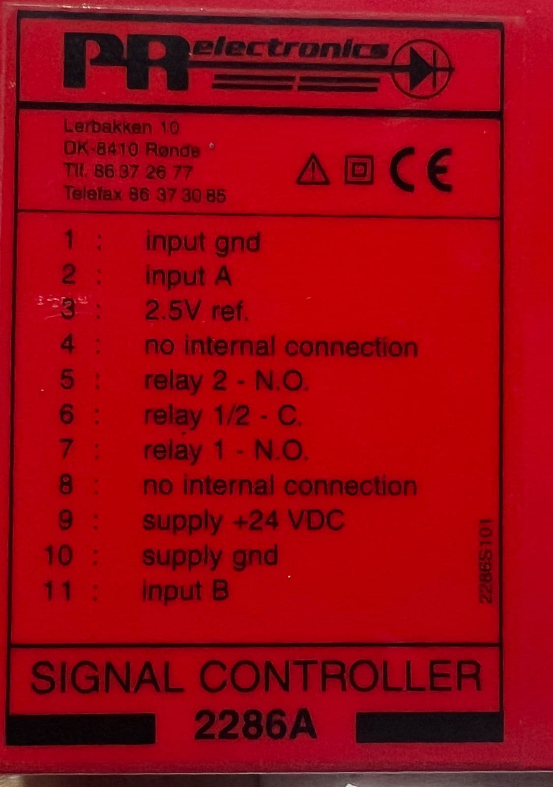 PR ELECTRONICS 2286A SIGNAL CONTROLLER 2286S101 thumbnail