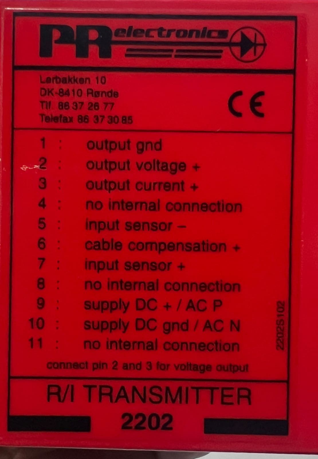 PR ELECTRONICS 2202 L1D R/I TRANSMITTER  2202S102 thumbnail