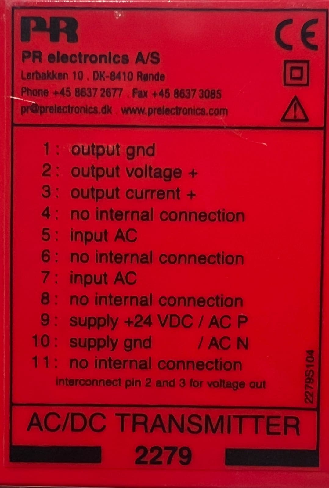 PR ELECTRONICS 2279D AC/DC TRANSMITTER 2279S104 thumbnail