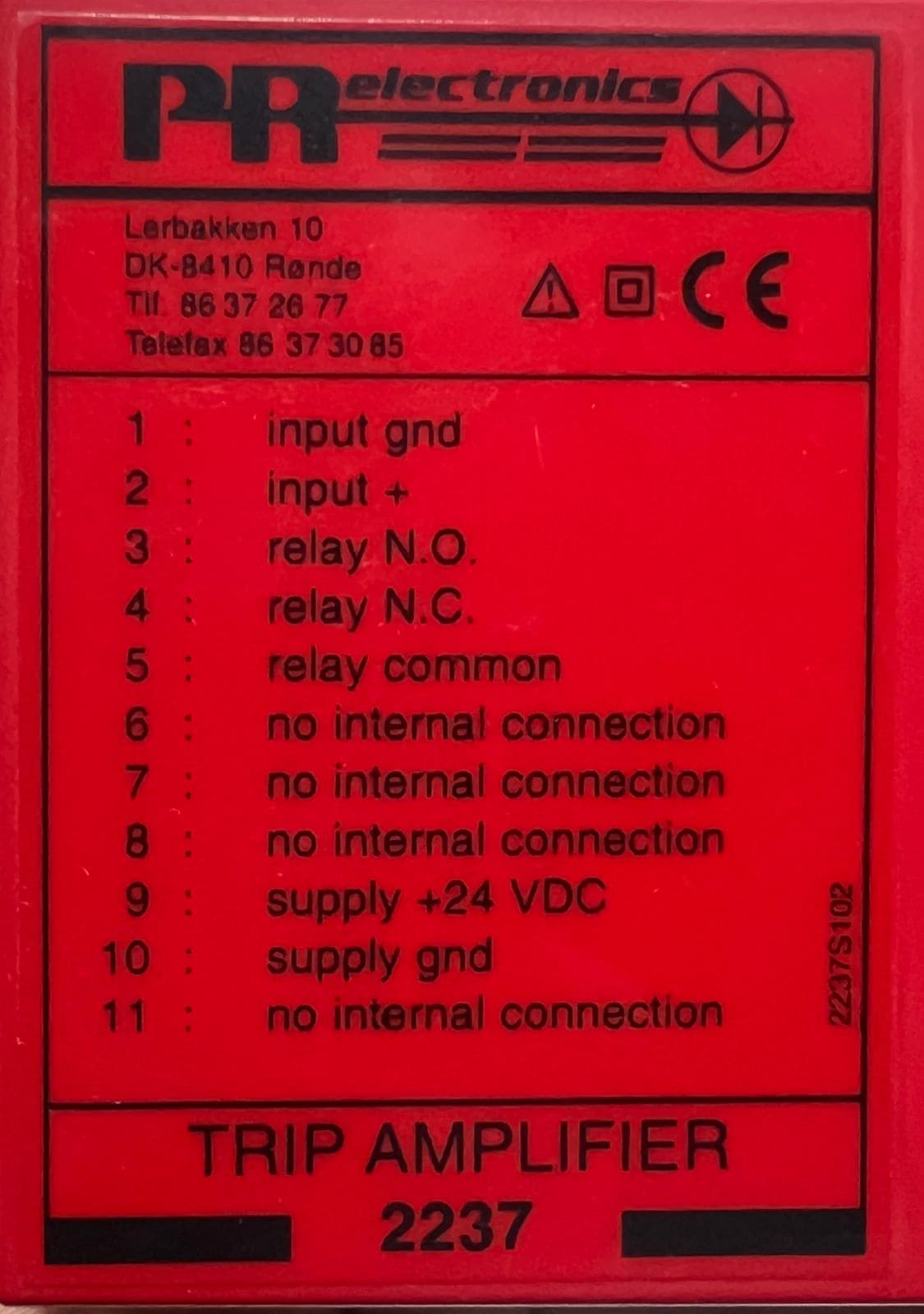 PR ELECTRONICS 2237B1A TRIP AMPLIFIER 2237S102 thumbnail