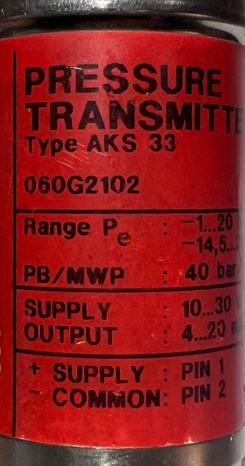 Danfoss AKS 33 060G2101 Pressure Transmitter 40bar thumbnail