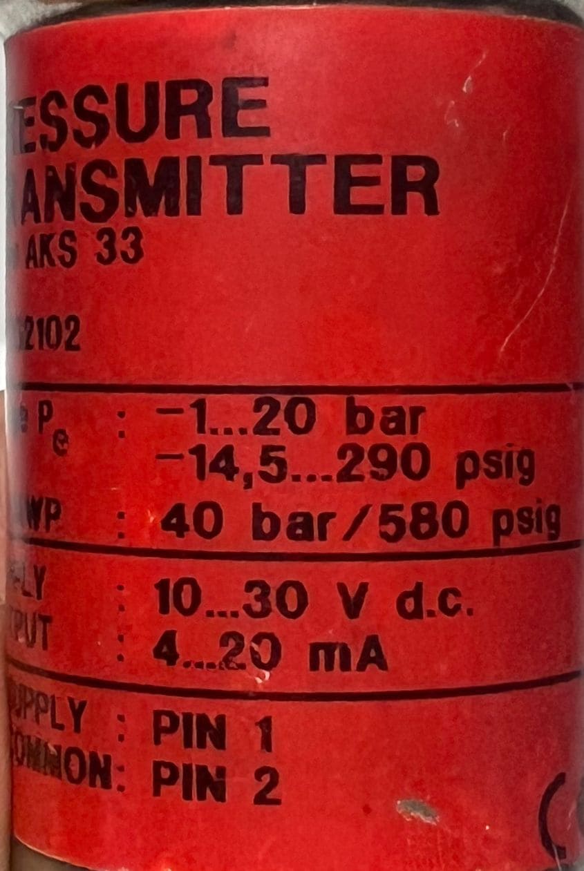 Danfoss AKS 33 060G2101 Pressure Transmitter 40bar thumbnail