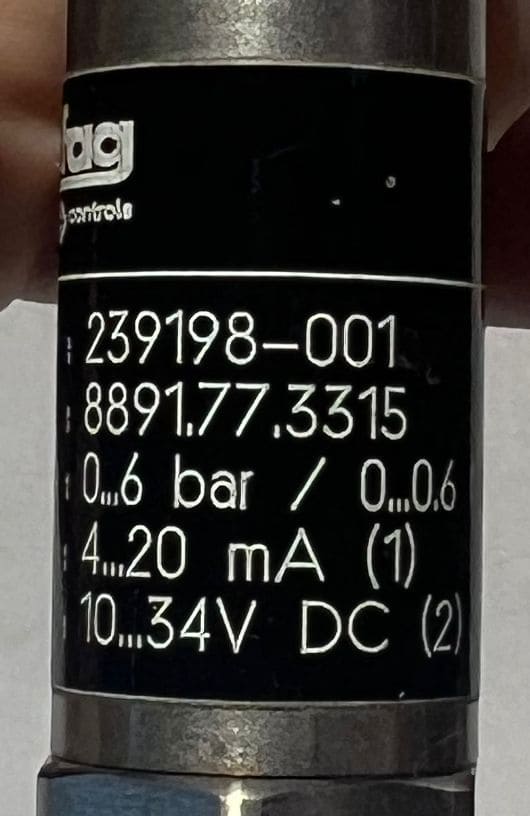 Trafag 8891.77.3315 Pressure Transmitter 0...6 Bar thumbnail