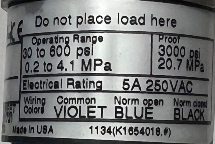 Kidde-Fenwal 06-118262-001 Cylinder Pressure Switch thumbnail