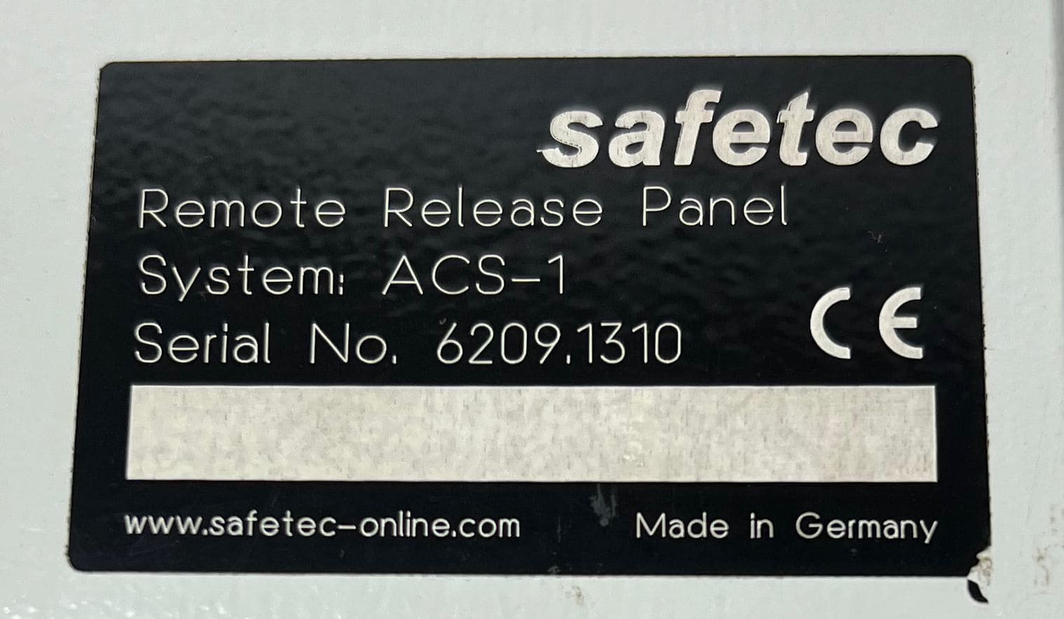 SAFETEC ACS-1 6209.1310 WATER MIST REMOTE RELEASE PANEL thumbnail