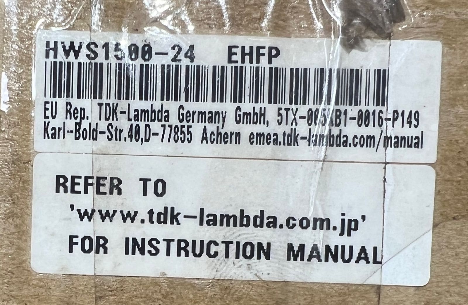 TDK-LAMBDA HWS 1500-24 POWER SUPPLY MODULE thumbnail