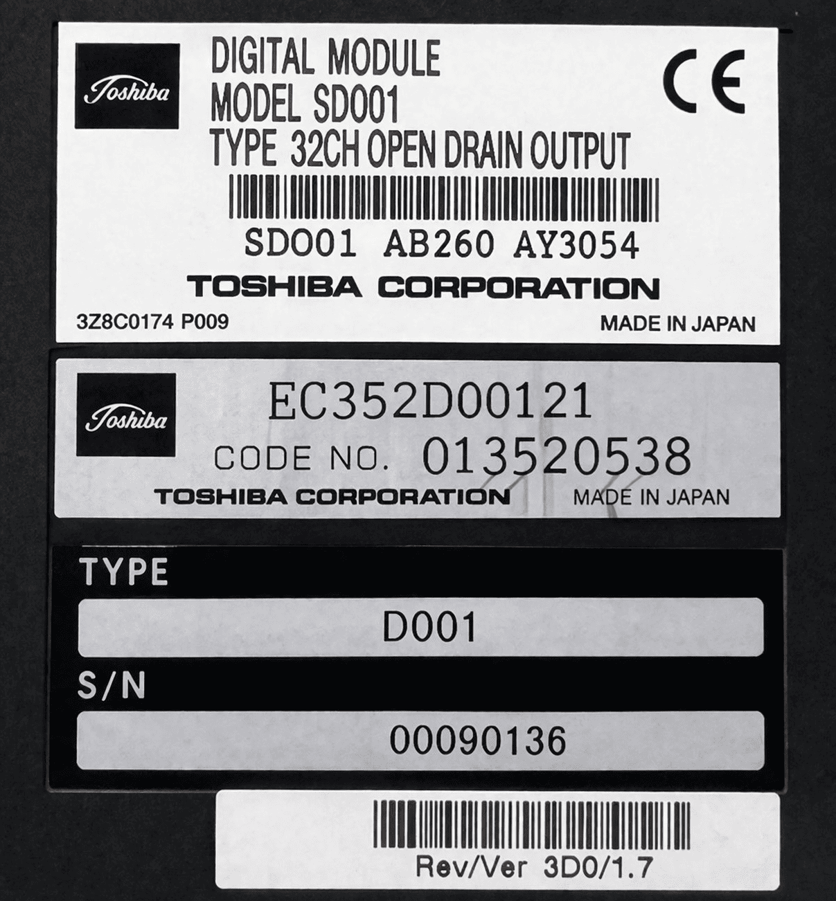 TOSHIBA SDO01 AB260 AY3054 DIGITAL MODULE DO01 thumbnail