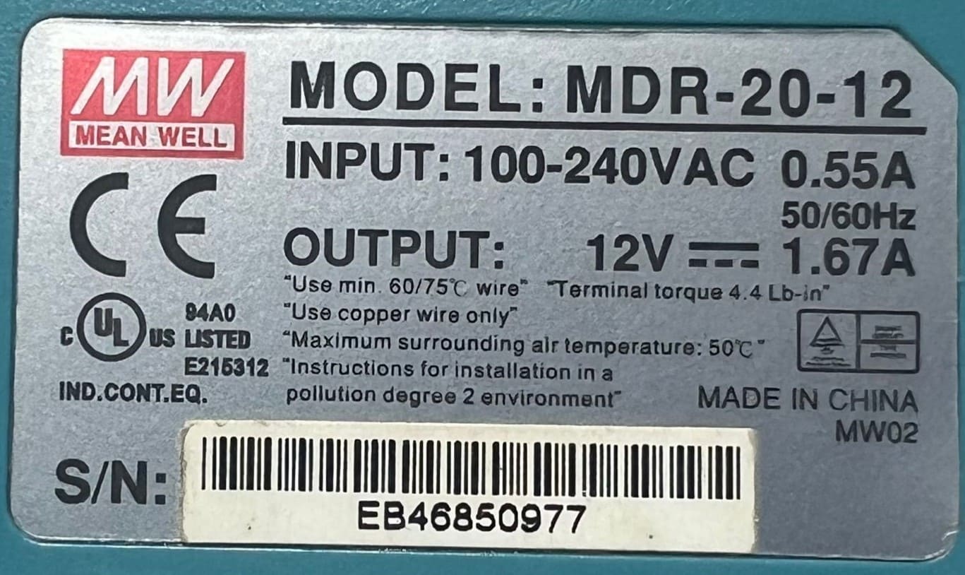 MEAN WELL MDR-20-12 Power Supply EB46850977 thumbnail
