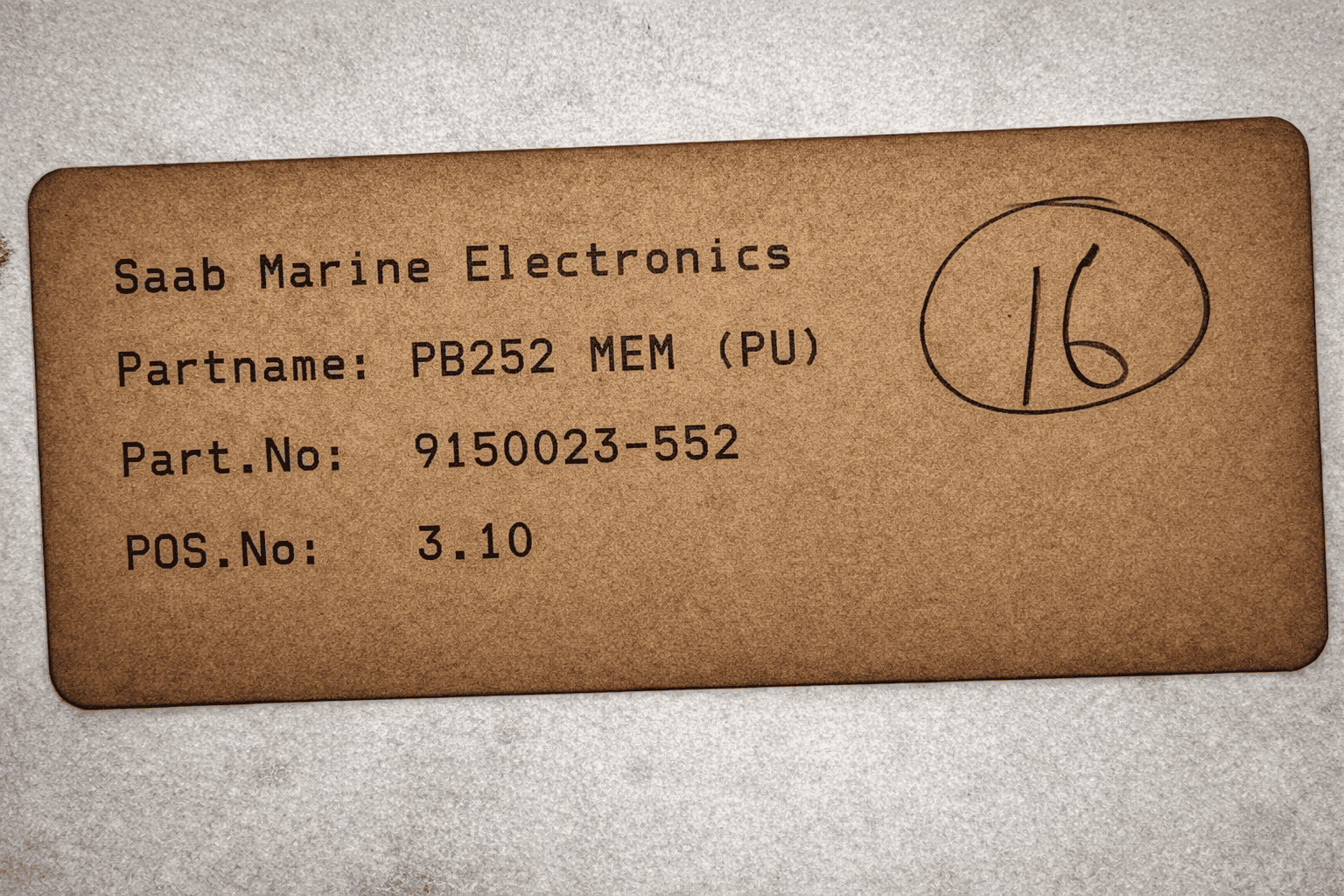 Saab marine mem PB252 tankradar pcb card 9150023-003K thumbnail