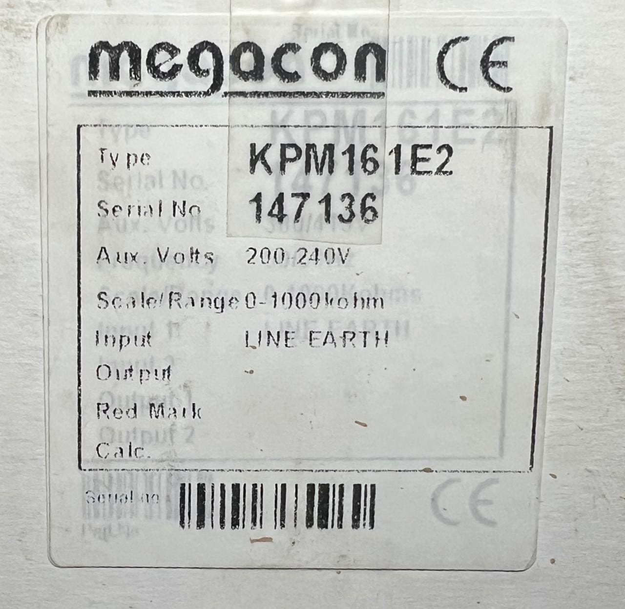 MEGACON KPM161E2 Insulation Monitoring Relay 147136 thumbnail