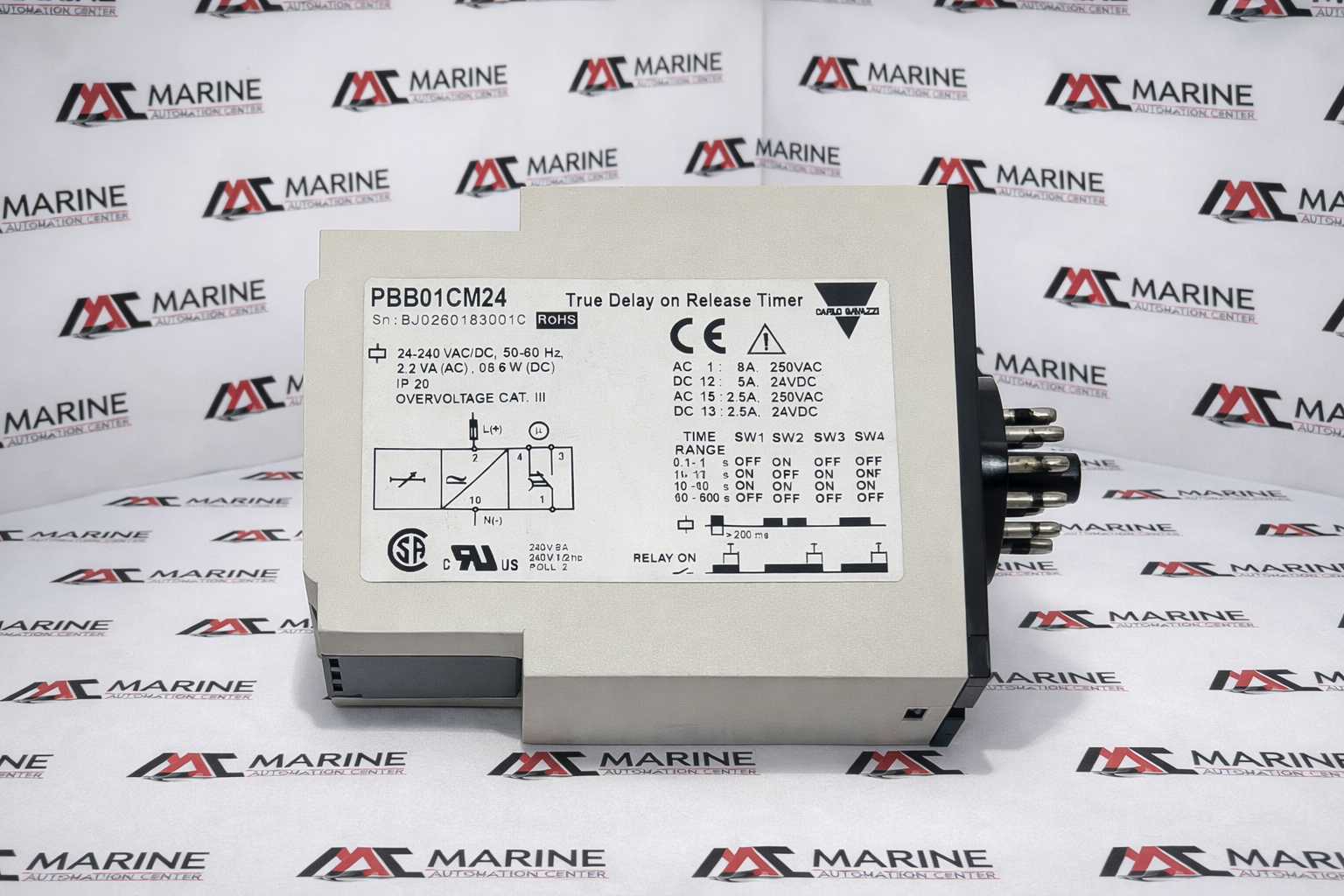 CARLO GAVAZZI PBB01CM24 MULTIFUNCTION TIMER BJ0260183001C thumbnail