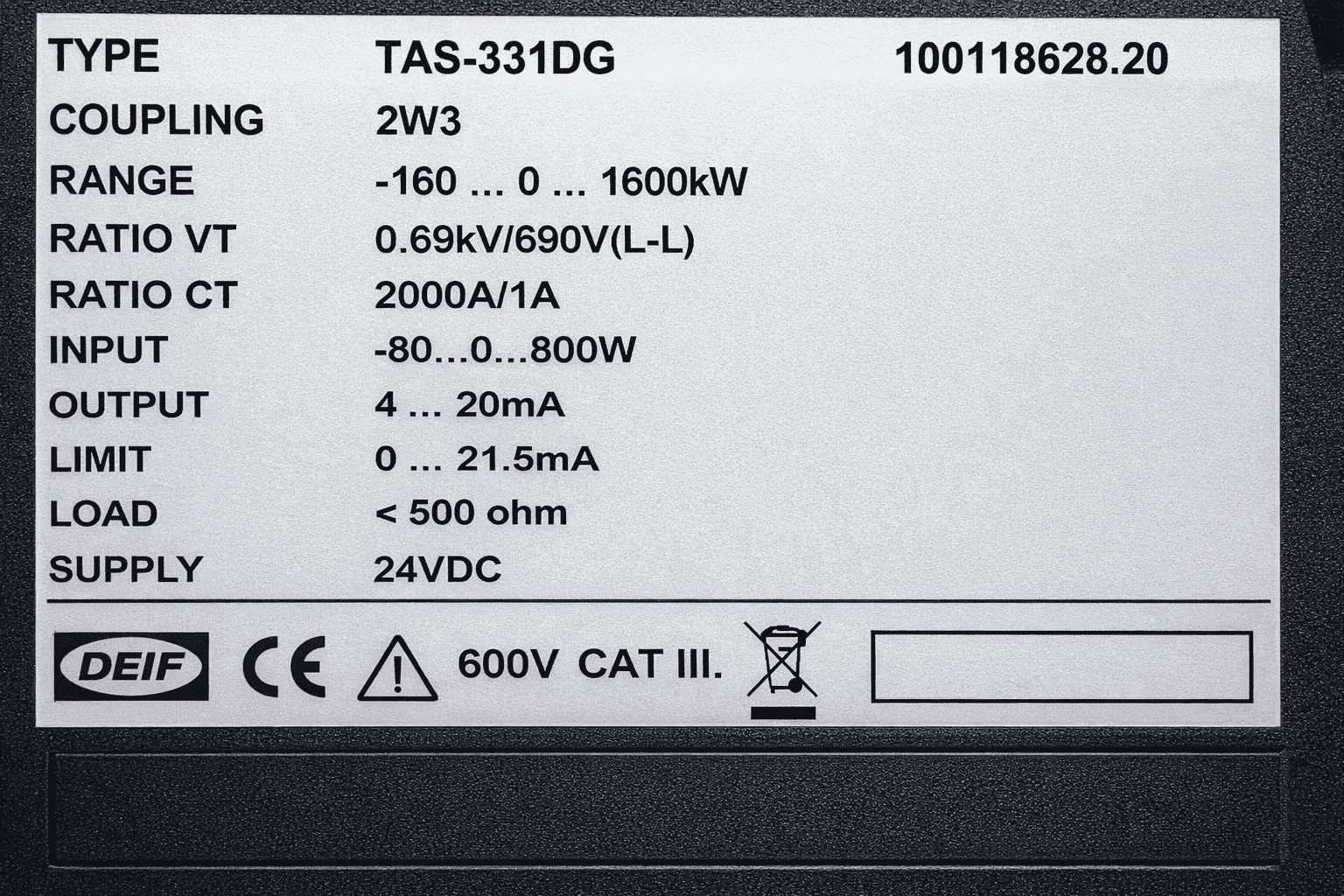 DEIF TAS-331DG Selectable Transducer 100118628.20 thumbnail