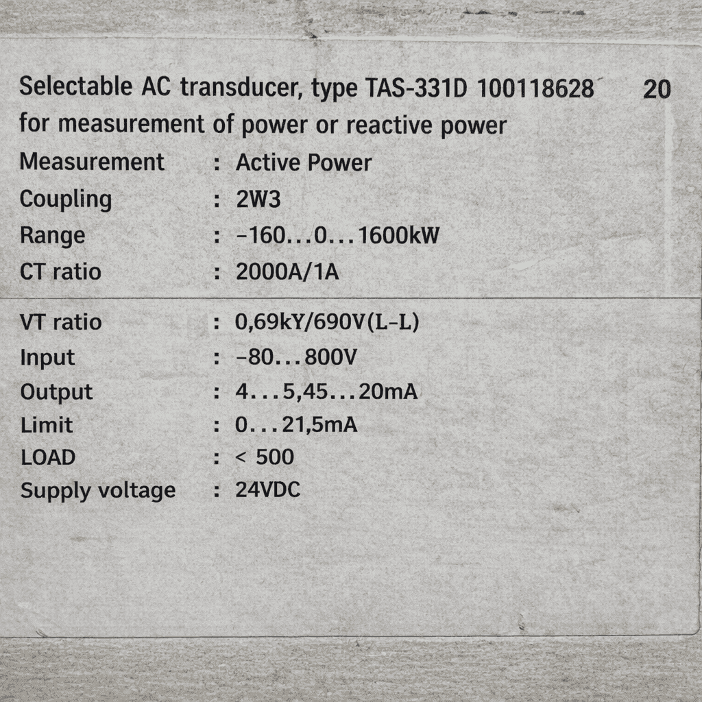 DEIF TAS-331DG Selectable Transducer 100118628.20 thumbnail