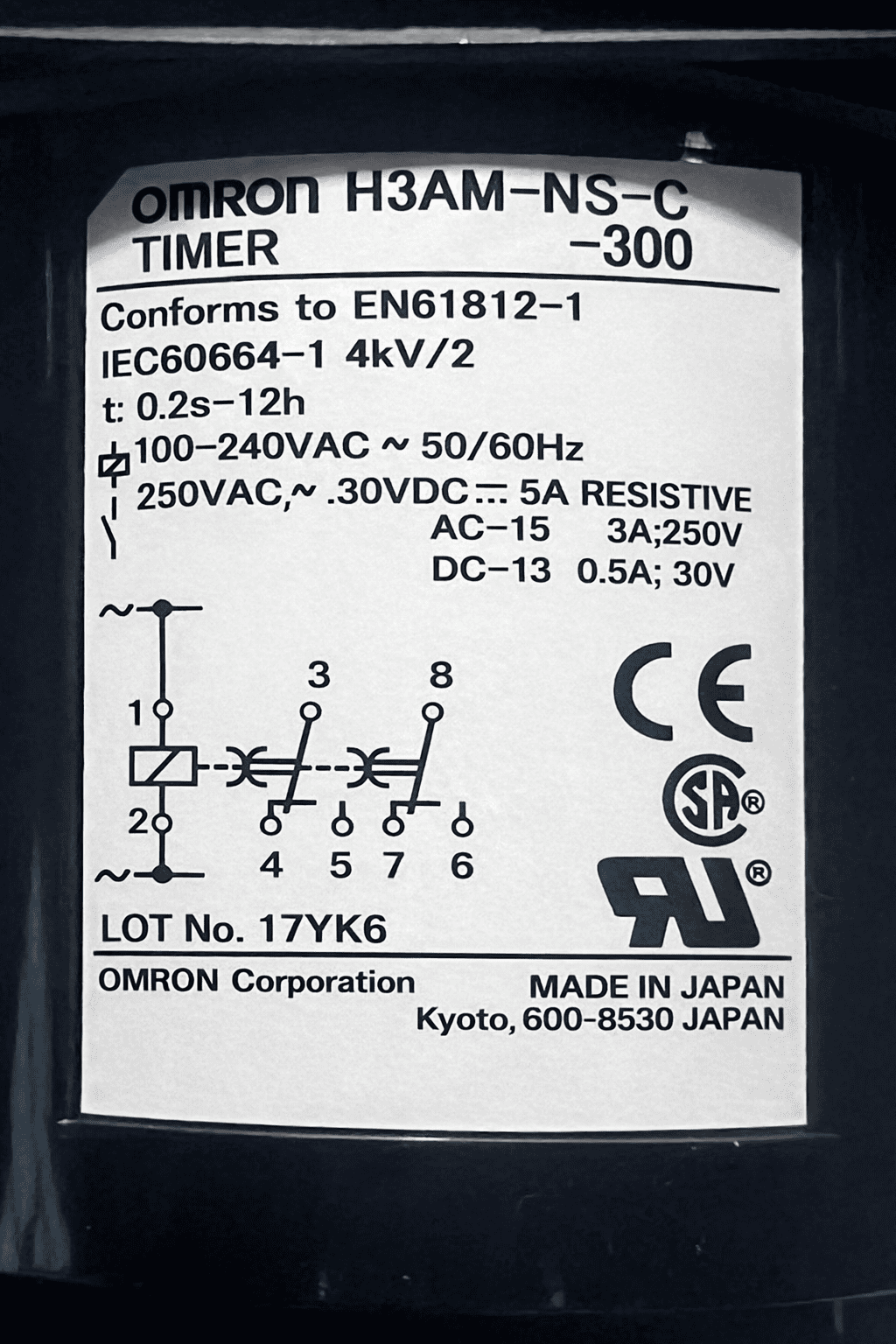 Omron H3AM-NS-C-300 Timer thumbnail