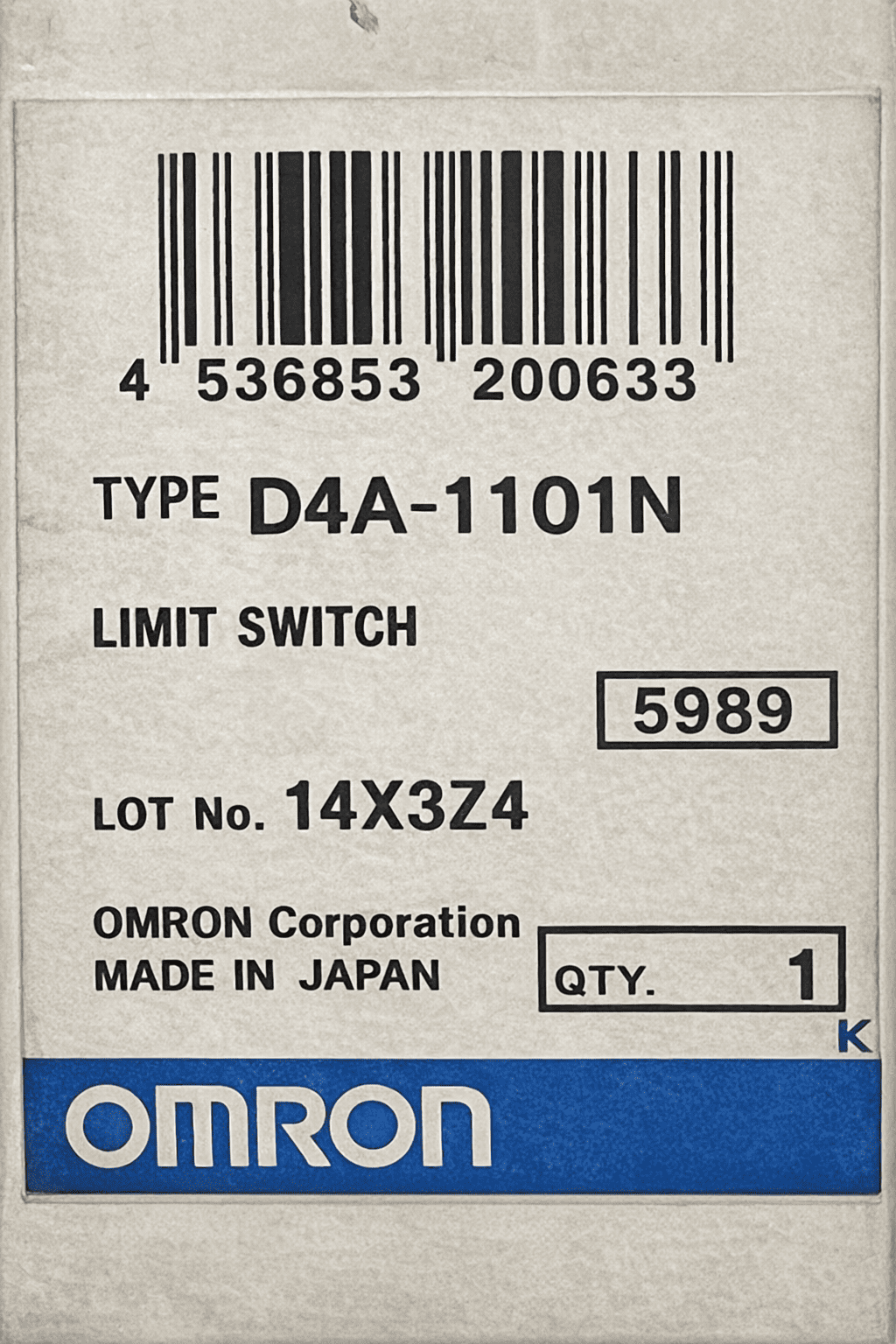 OMRON D4A-1101N Limit Switch 14X3Z4 thumbnail