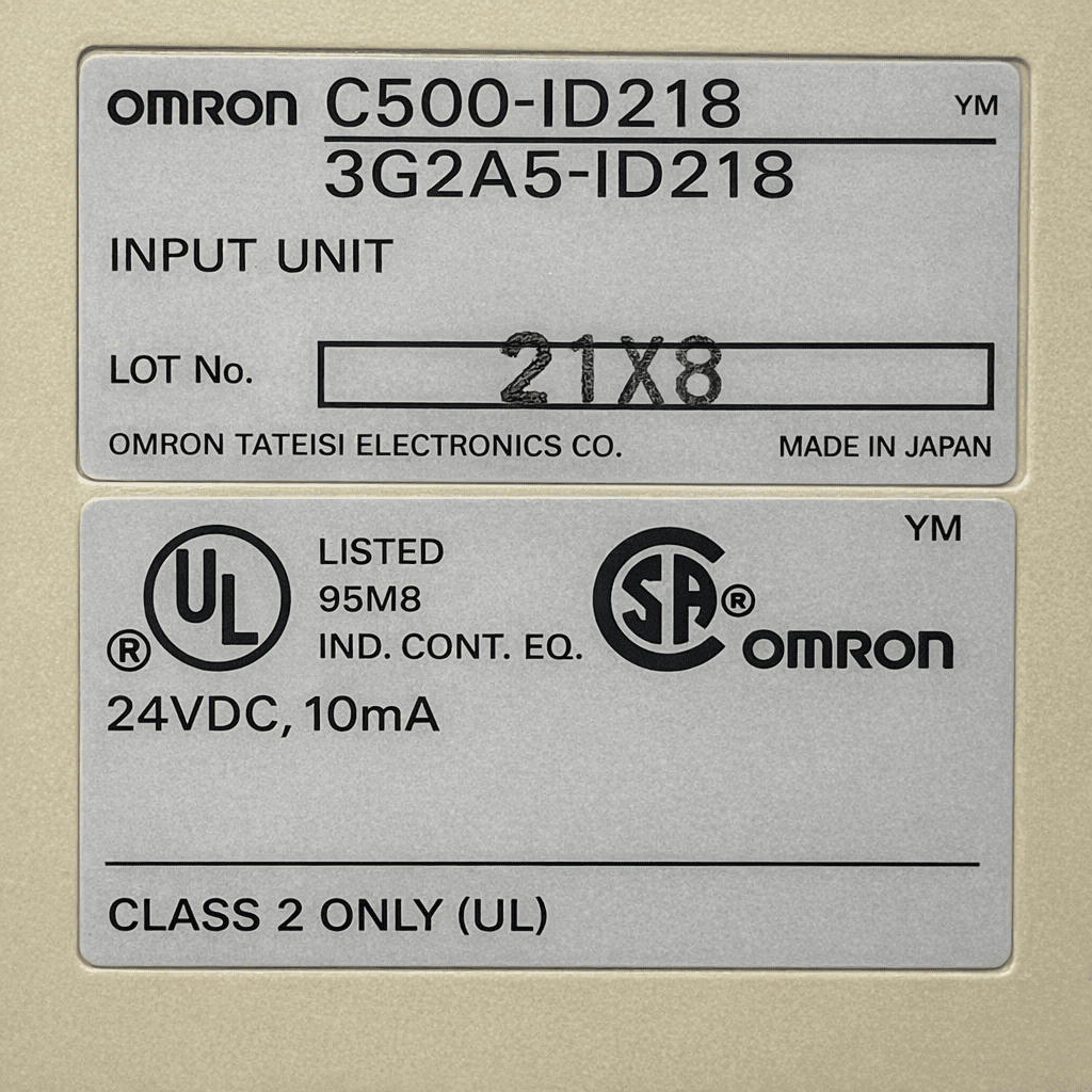 OMRON C500-ID218 INPUT UNIT 21X8 thumbnail