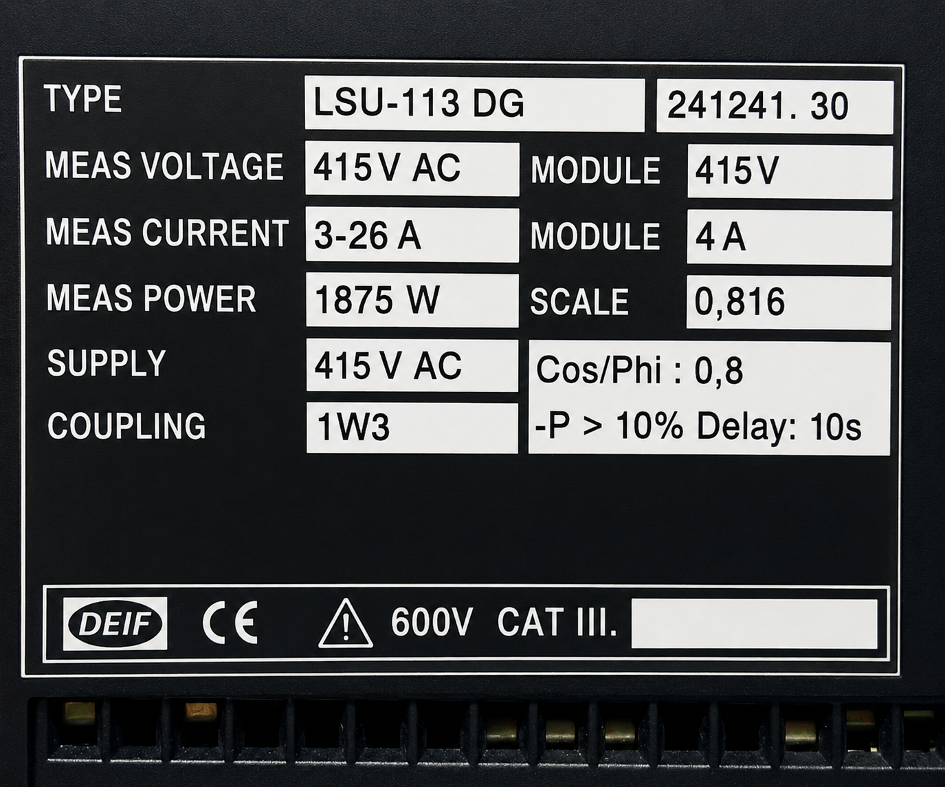 DEIF LSU-113DG (Uni-line Series) Generator Load Sharing Unit